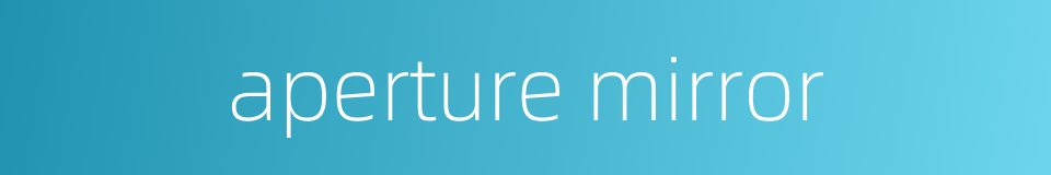 aperture mirror的同义词