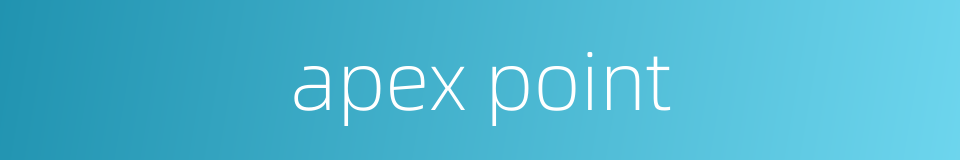 apex point的同义词