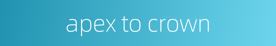 apex to crown的同义词