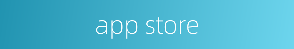 app store的同义词