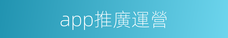 app推廣運營的同義詞