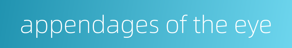 appendages of the eye的同义词