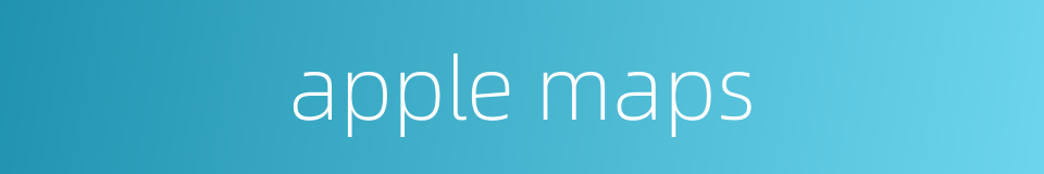 apple maps的同义词