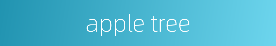 apple tree的同义词