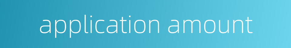 application amount的同义词