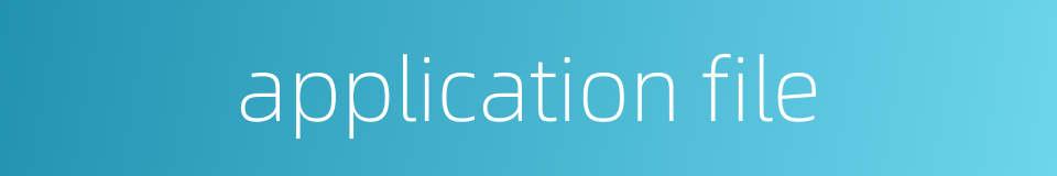 application file的同义词