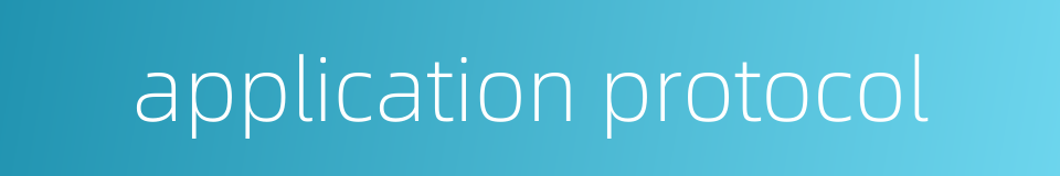 application protocol的同义词