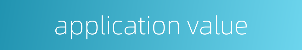 application value的同义词