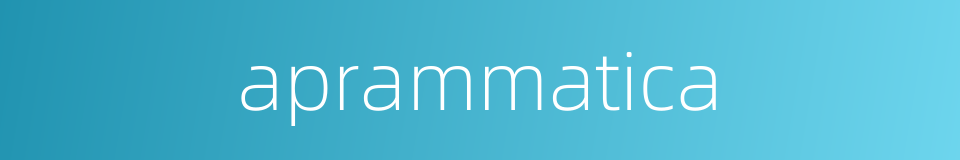 aprammatica的同义词