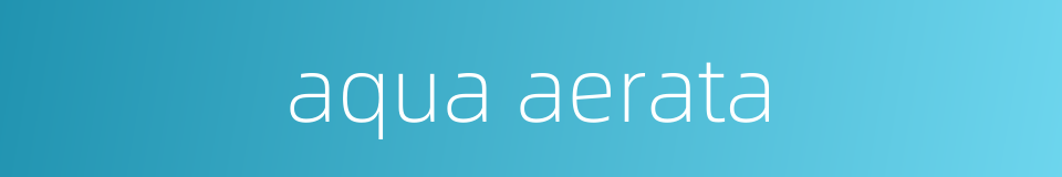 aqua aerata的同义词