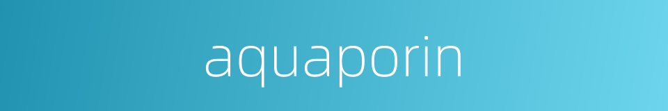 aquaporin的同义词