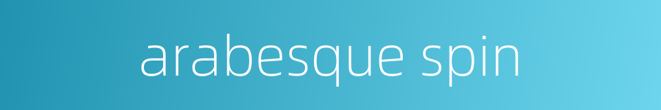 arabesque spin的同义词