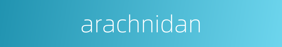 arachnidan的同义词