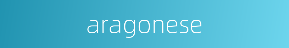 aragonese的同义词