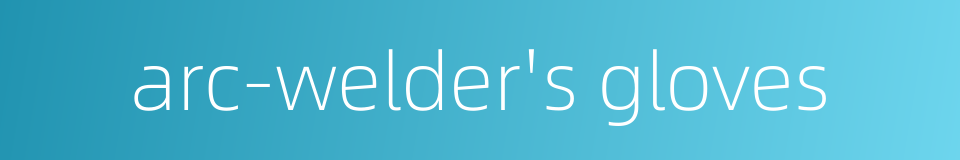 arc-welder's gloves的同义词
