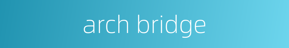 arch bridge的同义词
