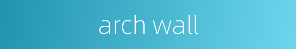 arch wall的同义词
