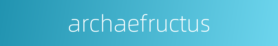 archaefructus的同义词