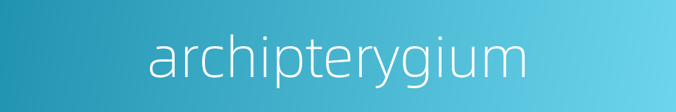 archipterygium的同义词