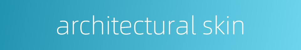 architectural skin的同义词