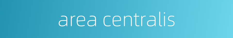 area centralis的同义词