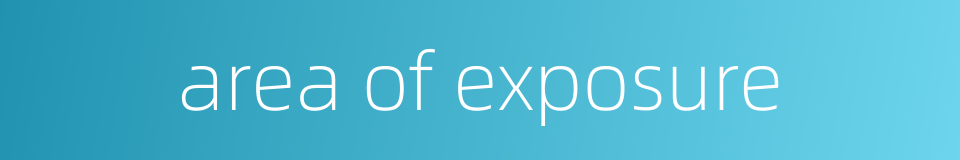 area of exposure的同义词