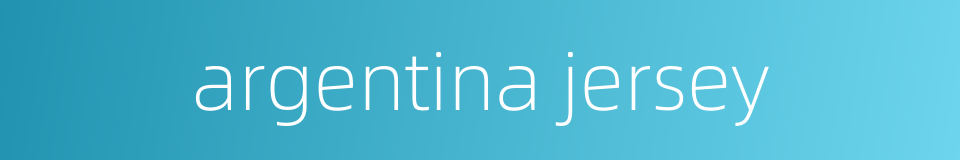 argentina jersey的同义词