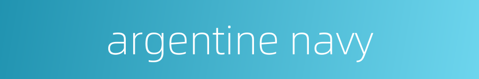 argentine navy的同义词