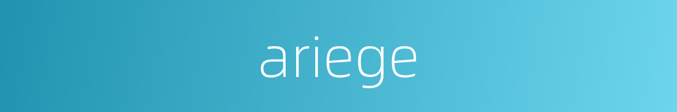 ariege的同义词