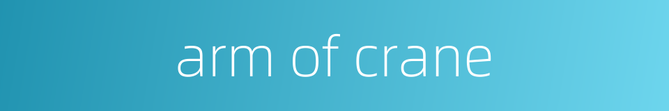 arm of crane的同义词