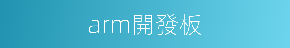 arm開發板的同義詞