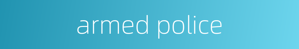 armed police的同义词