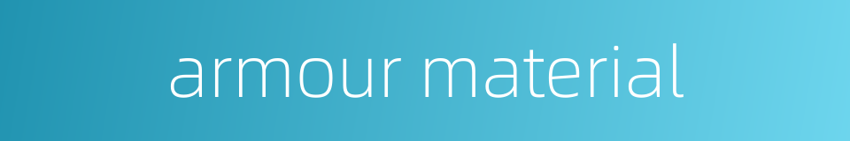 armour material的同义词