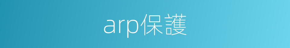 arp保護的同義詞