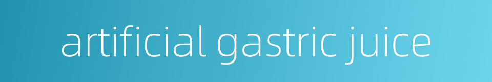 artificial gastric juice的同义词