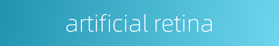 artificial retina的同义词