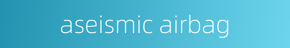 aseismic airbag的同义词