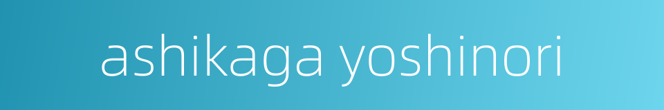 ashikaga yoshinori的同义词