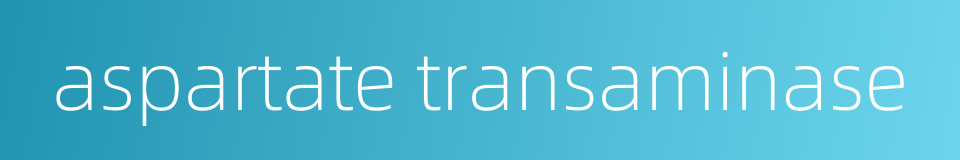aspartate transaminase的同义词