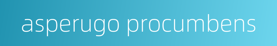 asperugo procumbens的同义词