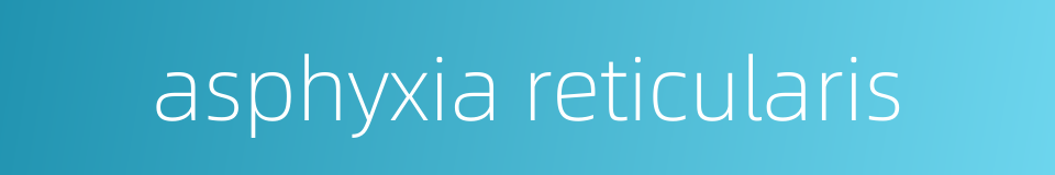 asphyxia reticularis的同义词