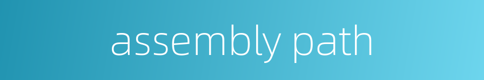 assembly path的同义词