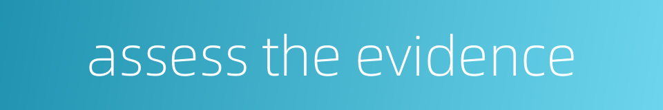 assess the evidence的同义词