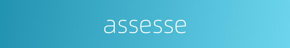 assesse的同义词