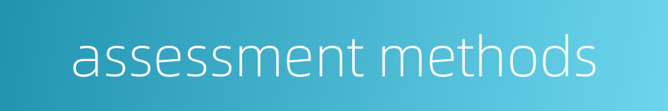 assessment methods的同义词