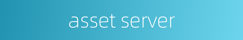 asset server的同义词