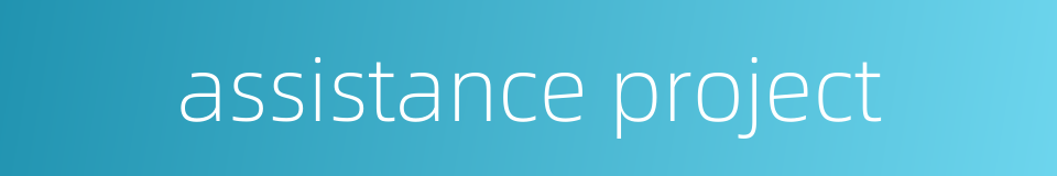 assistance project的同义词