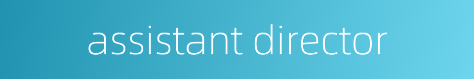 assistant director的同义词