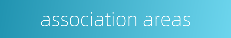 association areas的同义词