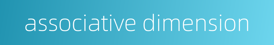 associative dimension的同义词